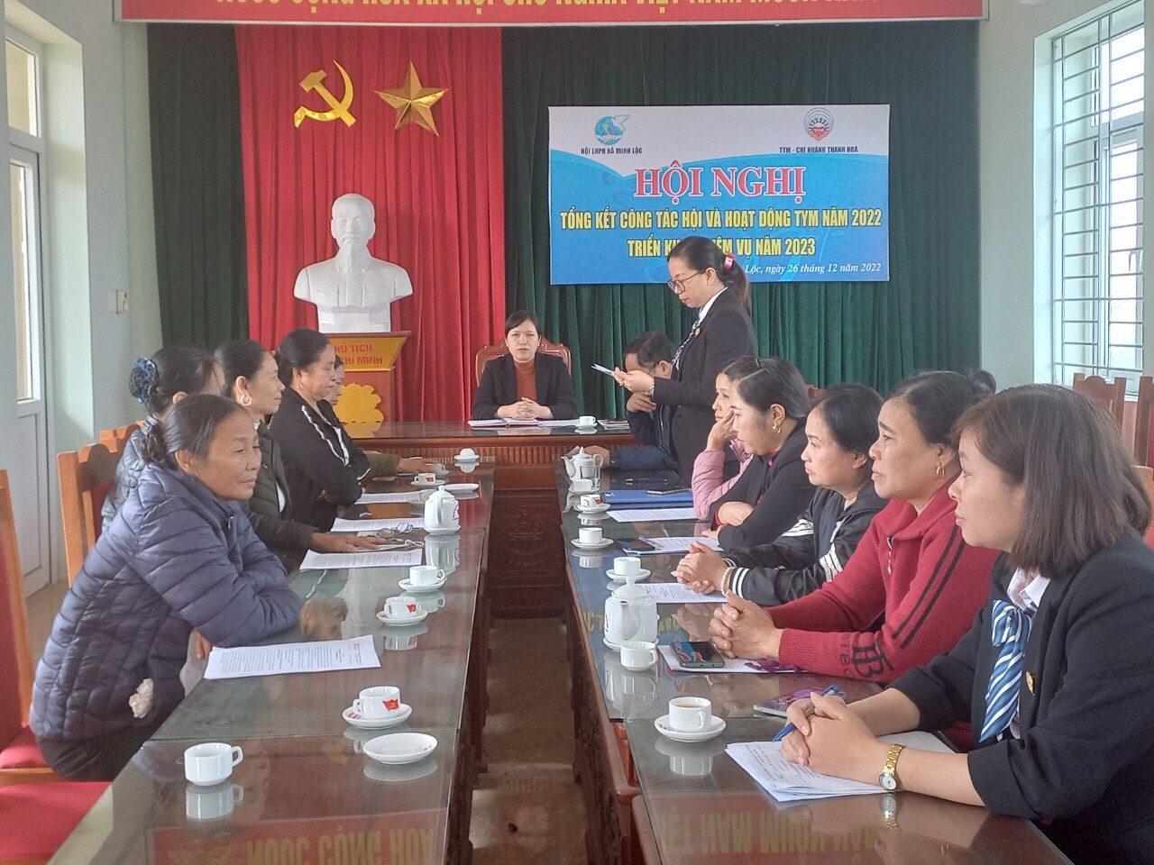 Hội phụ nữ xã Minh lộc tổ chức hội nghị tổng kết công tác hội và hoạt động Tym năm 2022 và triển khai nhiệm vụ năm 2023