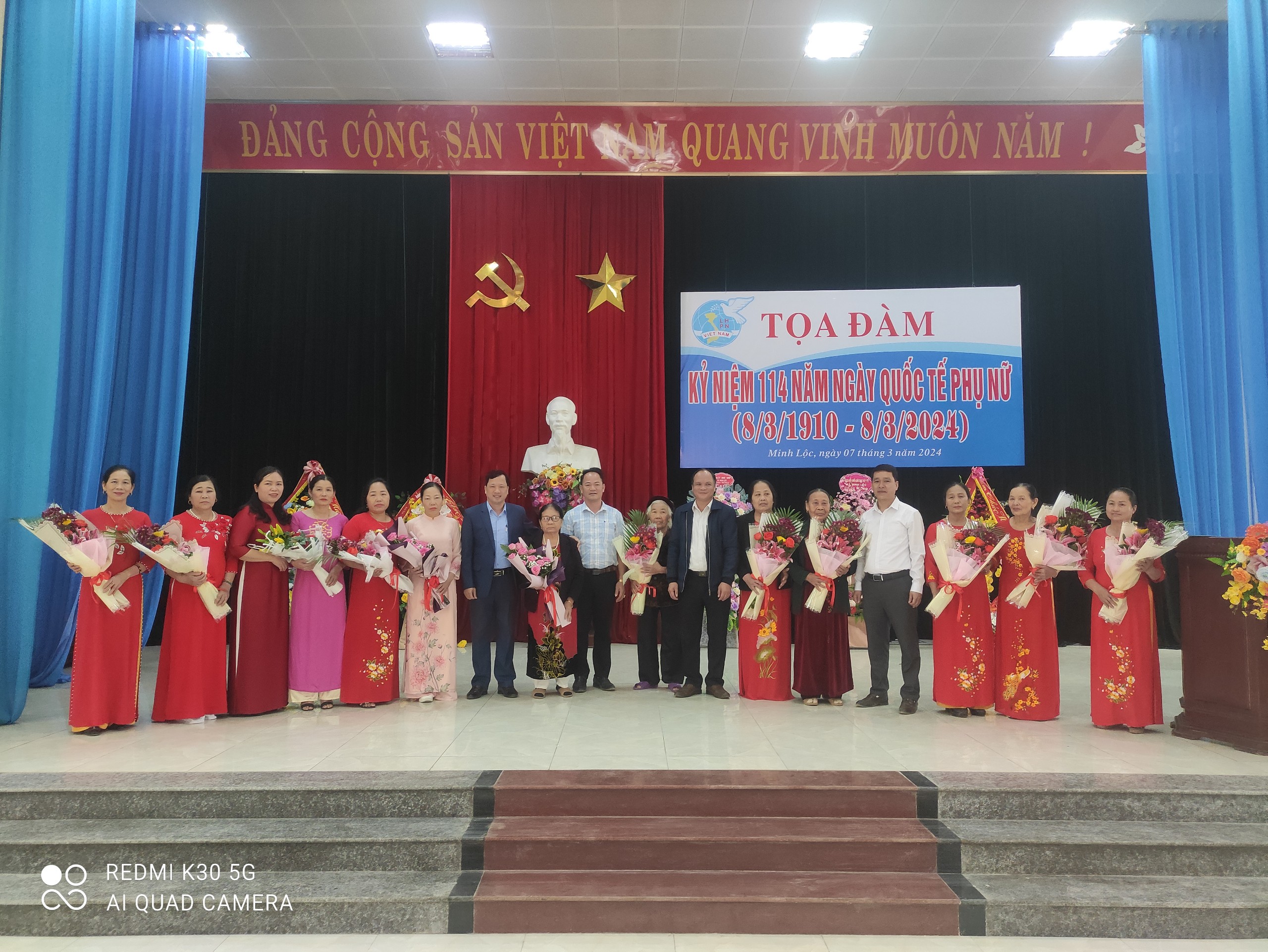 Hội Liên hiệp Phụ nữ xã Minh Lộc tổ chức tọa đàm kỷ niệm 114 năm ngày Quốc tế phụ nữ (08/3/1910 - 08/3/2024)